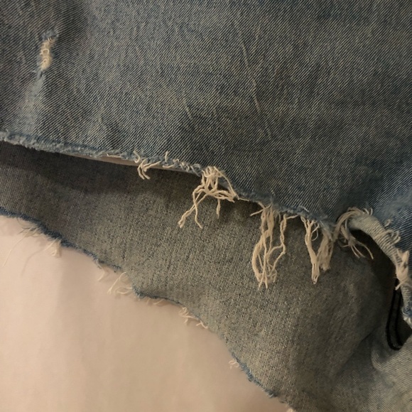 ABERCROMBIE & FITCH The Mom High Rise Curve Love Jean Shorts Size 35 - Picture 8 of 8
